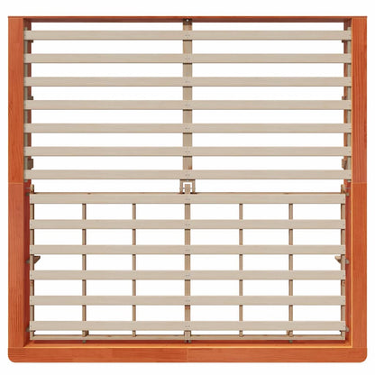 Bettrahmen Wachsbraun 180 x 200 cm Massives Kiefernholz