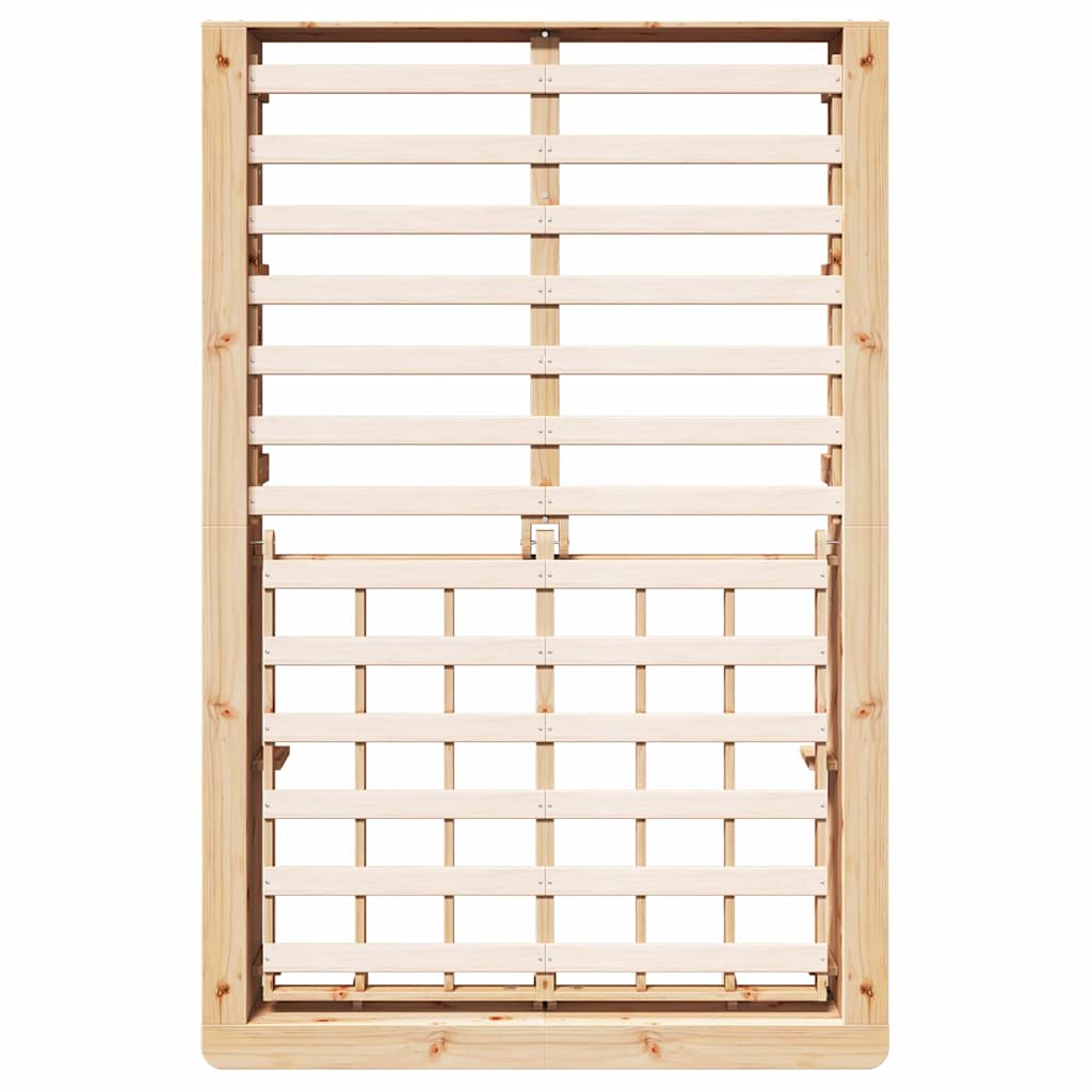 Bettrahmen Braun 120 x 200 cm Massives Kiefernholz