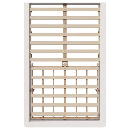 Bettrahmen Weiß 120 x 200 cm Massives Kiefernholz