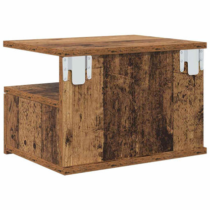Schwebender Nachttisch Altholz 40 x 31 x 28 cm Holzwerkstoff