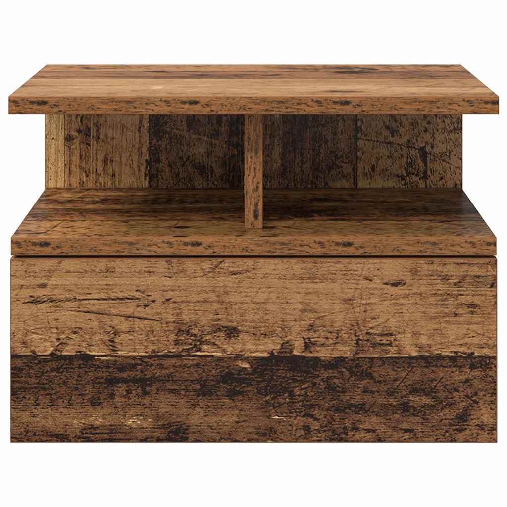 Schwebender Nachttisch Altholz 40 x 31 x 28 cm Holzwerkstoff