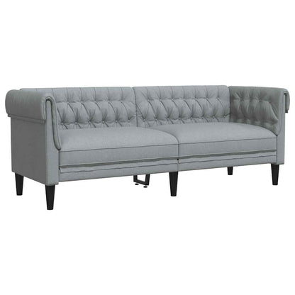 Wohnzimmer Couch 3 pcs Hellgrau Stoff