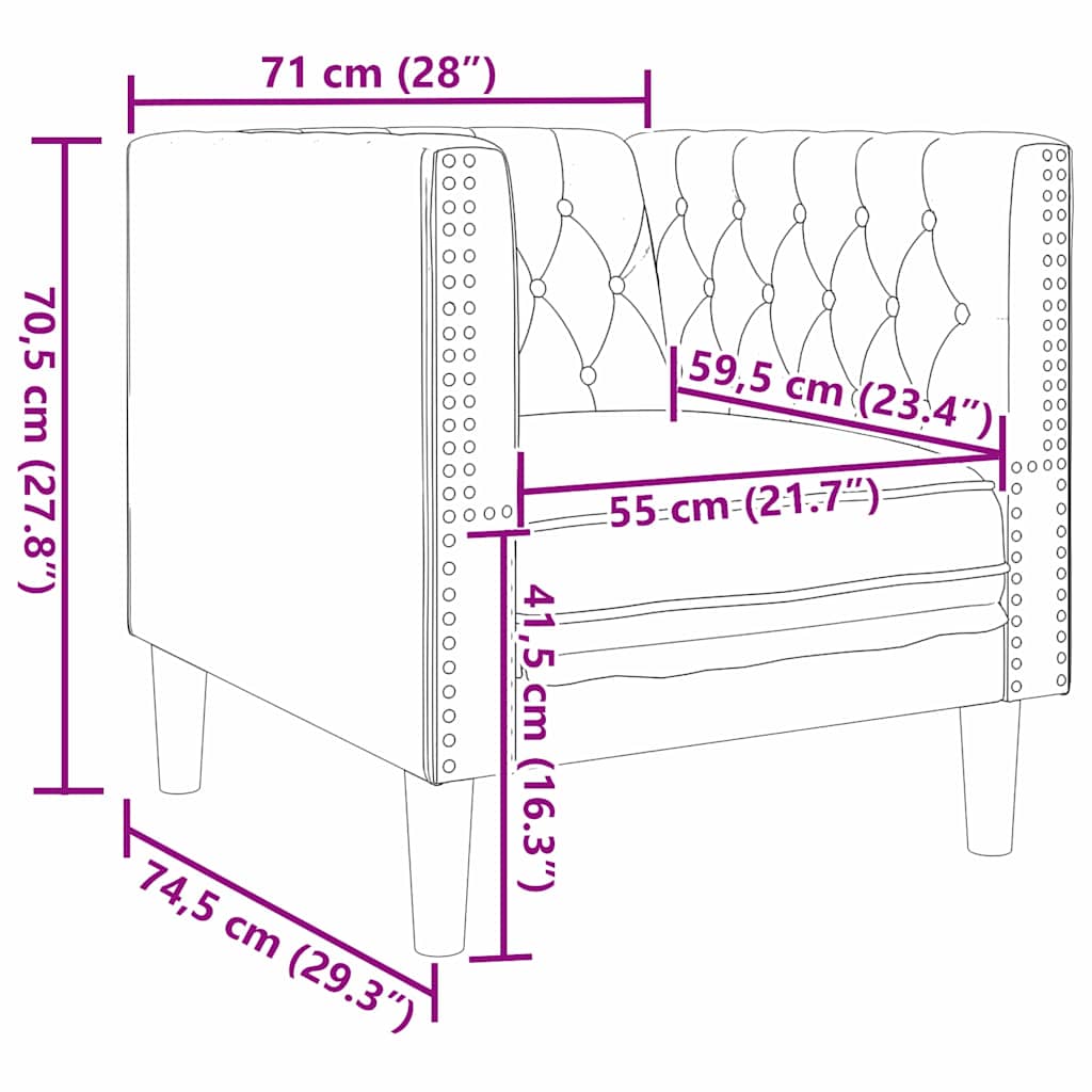 Wohnzimmer Couch 3 pcs Hellgrau 194 x 74,5 x 70,5 cm Samt