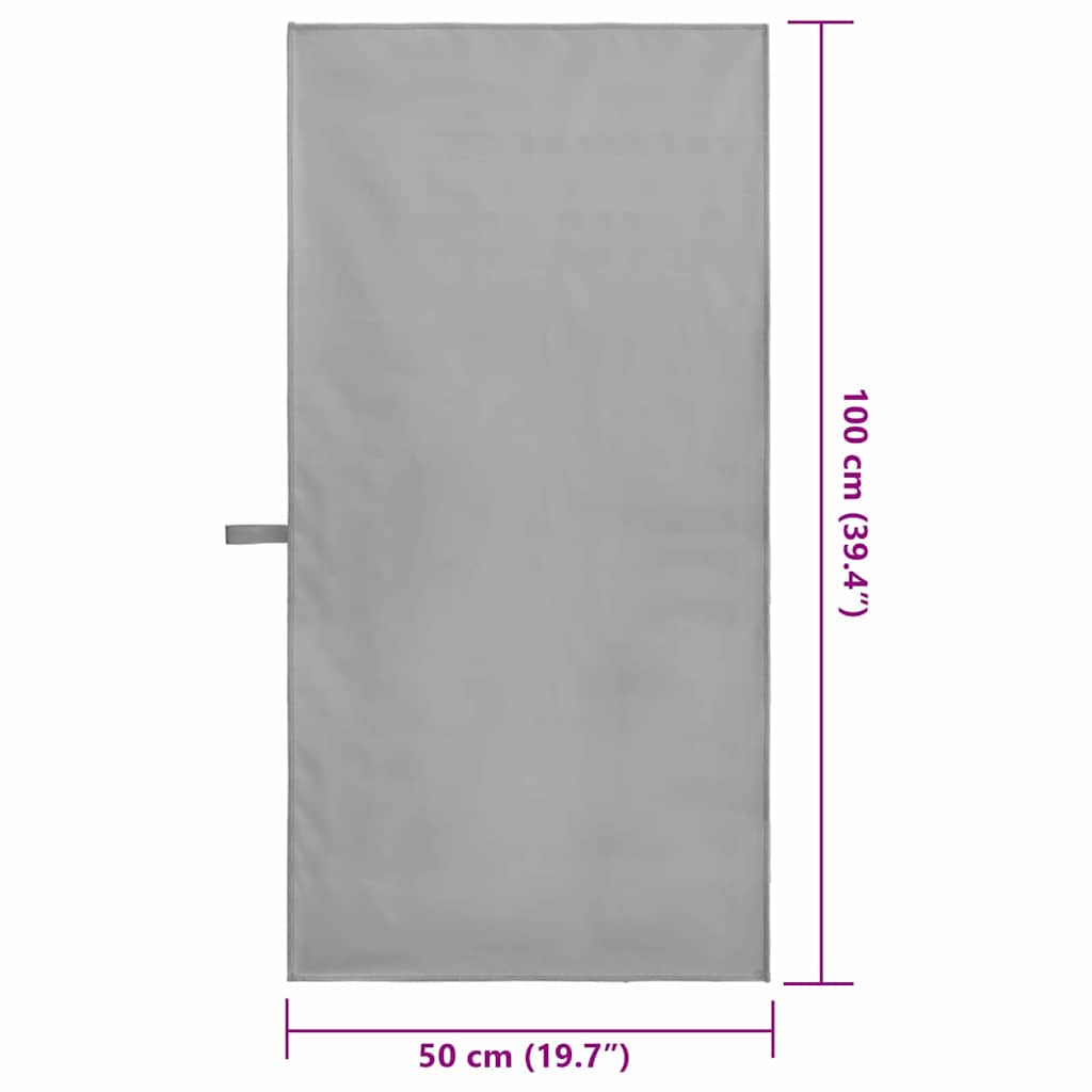 Sporthandtücher 2 pcs Dunkelgrau 100 x 50 cm