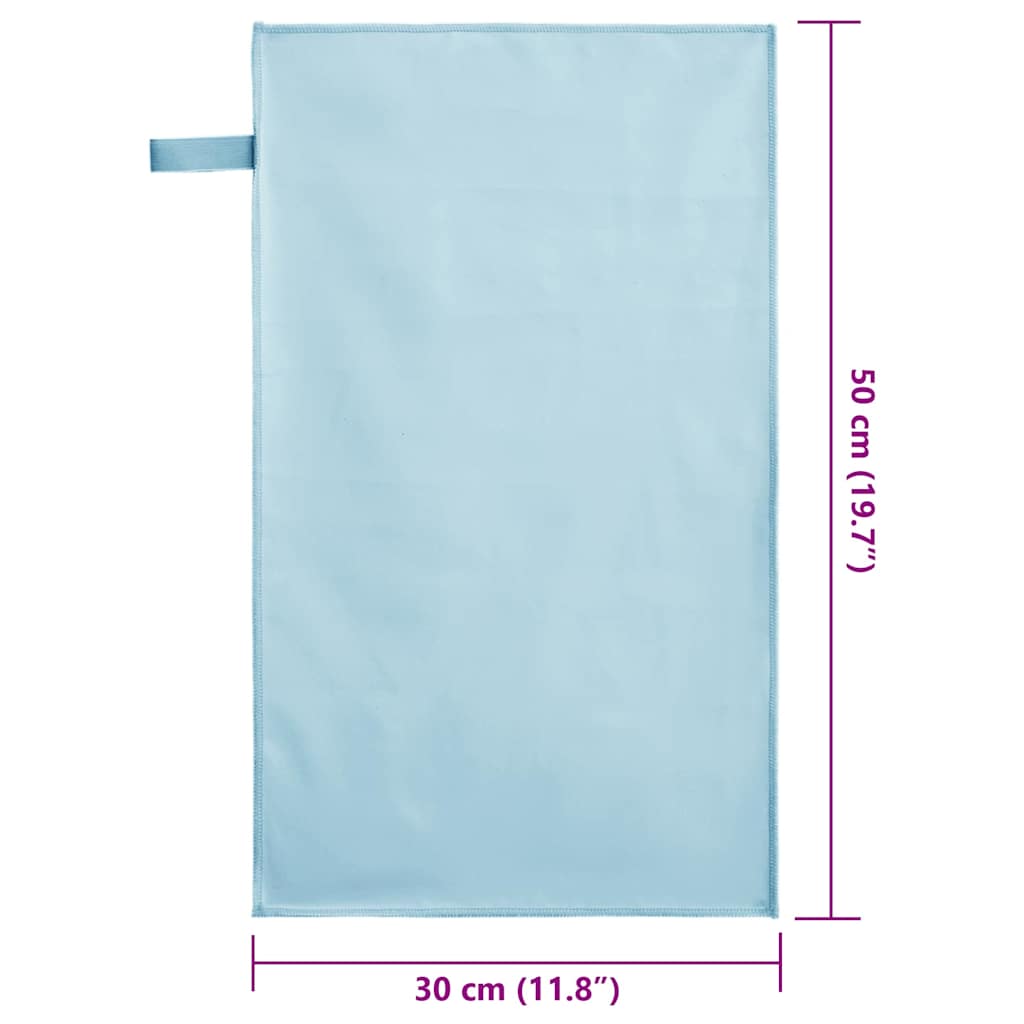 Sporthandtücher 2 pcs Blau 50 x 30 cm Polyester und Polyamid