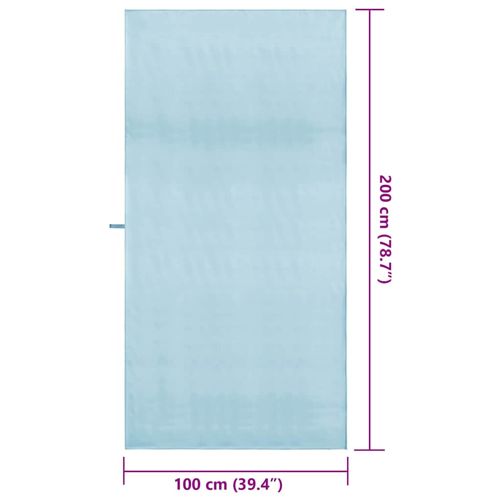 Sporthandtücher 2 pcs Blau 200 x 100 cm Polyester und Polyamid