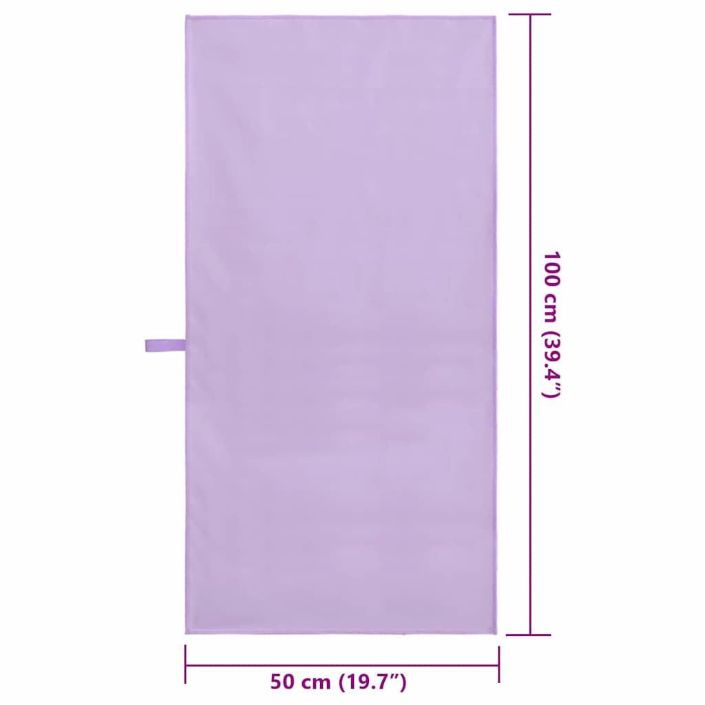 Sporthandtücher 2 pcs Lila 100 x 50 cm Polyester und Polyamid