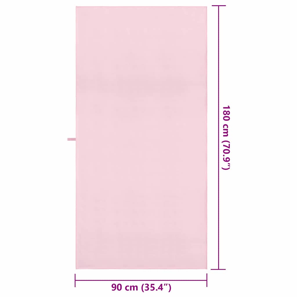 Sporthandtücher 2 pcs Rosa 180 x 90 cm Polyester und Polyamid