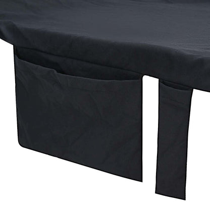 Sonnenliege-Tücher 2 pcs Schwarz 210 x 75 cm