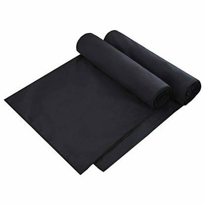 Sonnenliege-Tücher 2 pcs Schwarz 210 x 75 cm