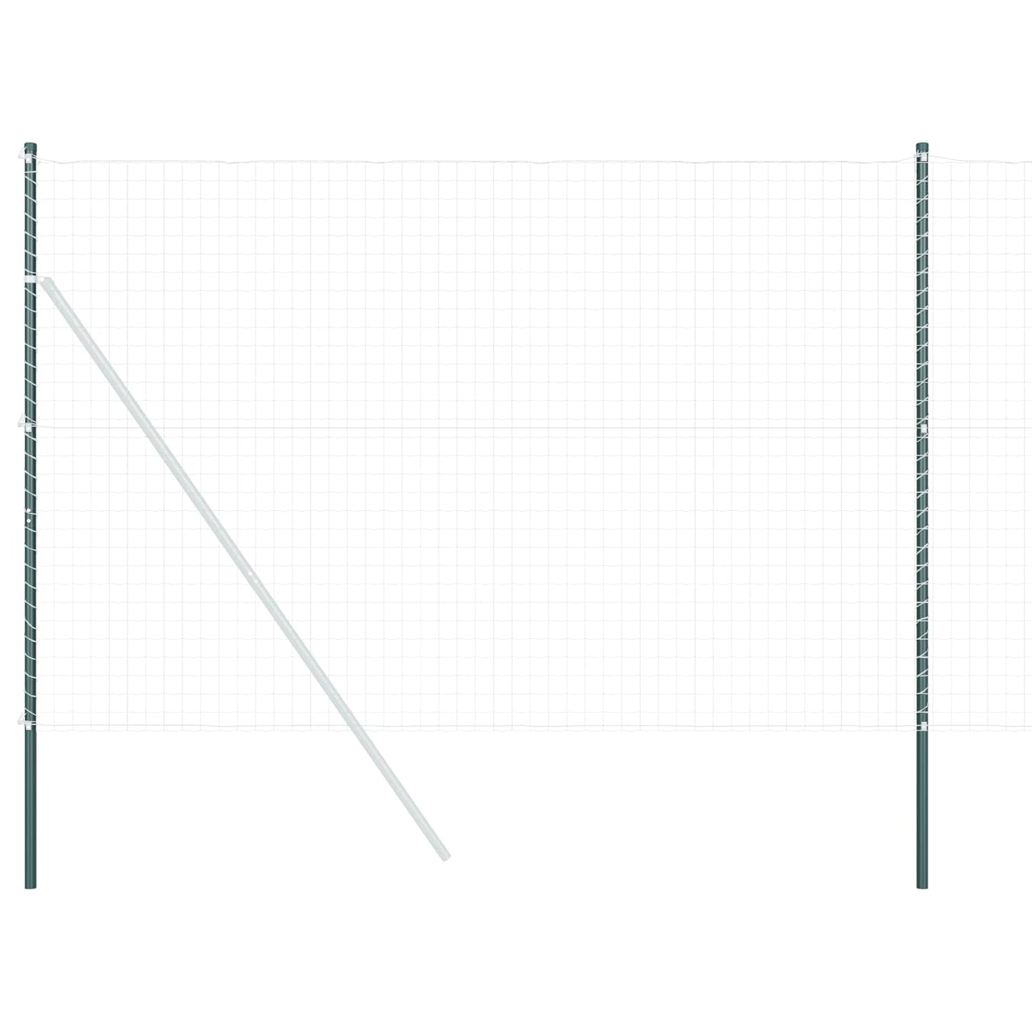 Zaunpfosten 2 pcs Grün Pulverbeschichteter Stahl