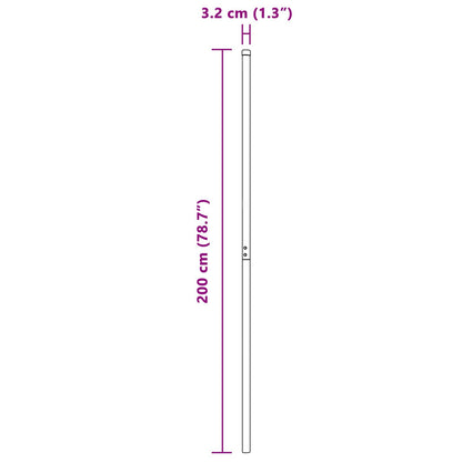 Zaunpfosten 2 pcs Grün Pulverbeschichteter Stahl