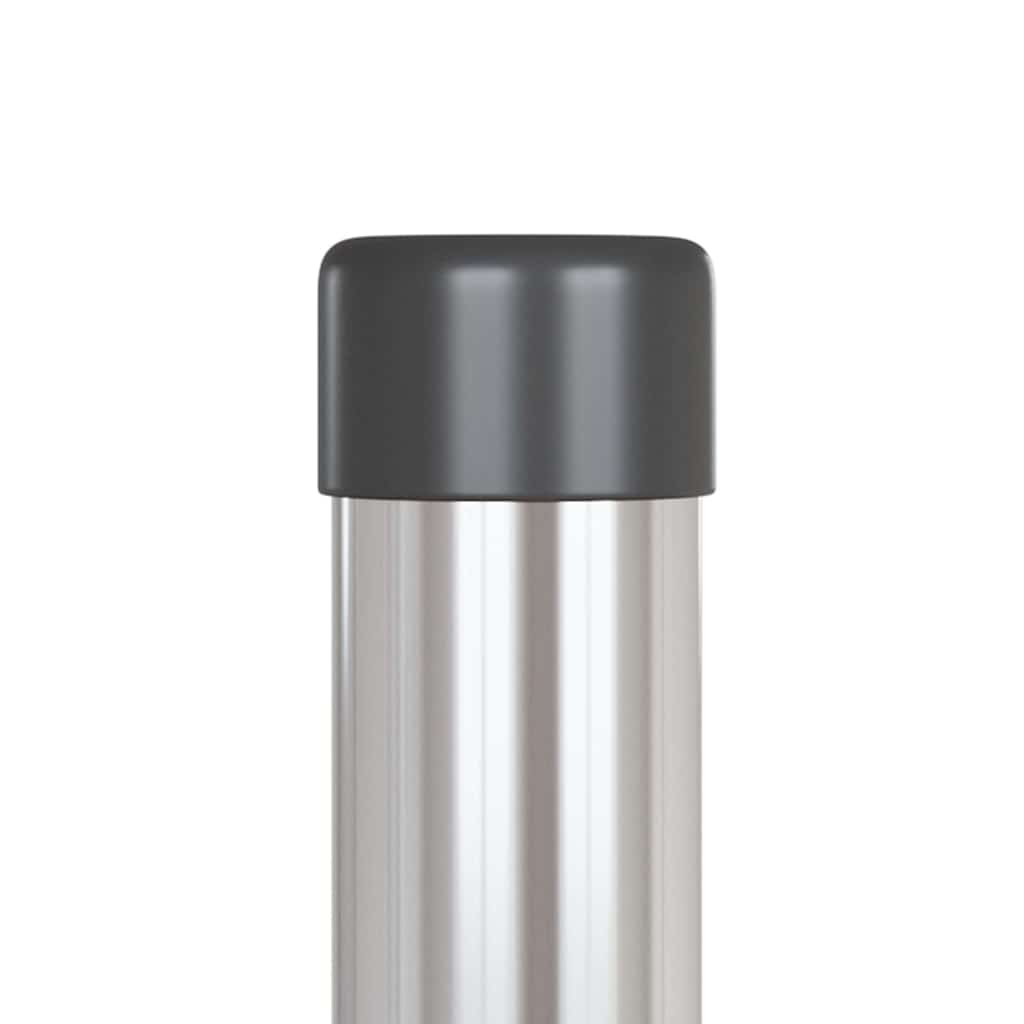 Zaunpfosten 12 pcs Silber 60 cm Pulverbeschichteter Stahl