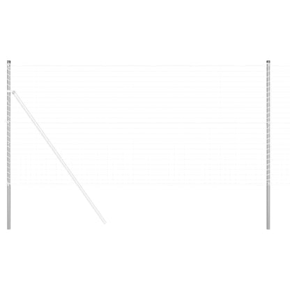 Zaunpfosten 12 pcs Silber Pulverbeschichteter Stahl