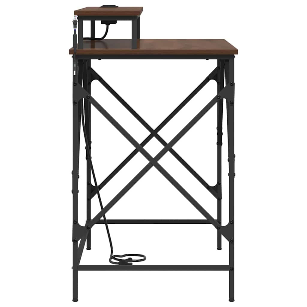 Schreibtisch mit Regal Braun Eichen-Optik 100 x 50 x 86,5 cm