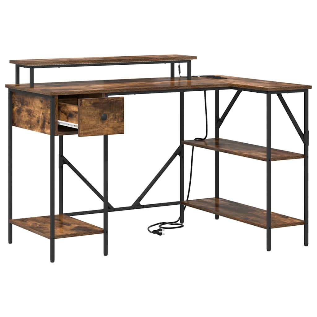 Schreibtisch Geräucherte Eiche 120 x 79 x 86,5 cm Holzwerkstoff