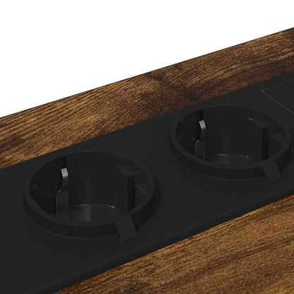 Nachttisch mit Speicher 2 pcs Geräucherte Eiche 42 x 41 x 56 cm