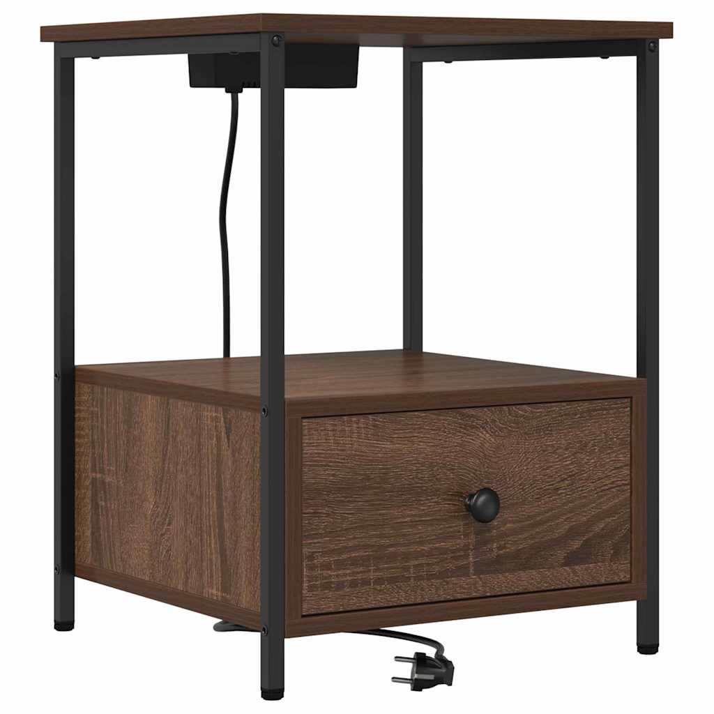 Nachttisch Braun Eichen-Optik 42 x 41 x 56 cm Holzwerkstoff