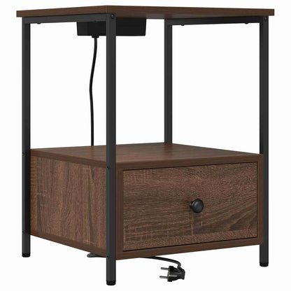 Nachttisch Braun Eichen-Optik 42 x 41 x 56 cm Holzwerkstoff