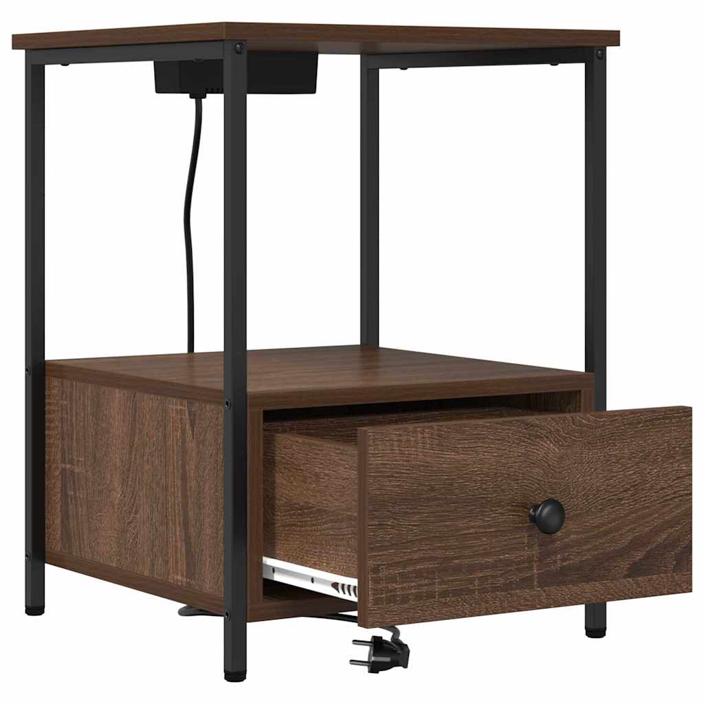 Nachttisch Braun Eichen-Optik 42 x 41 x 56 cm Holzwerkstoff