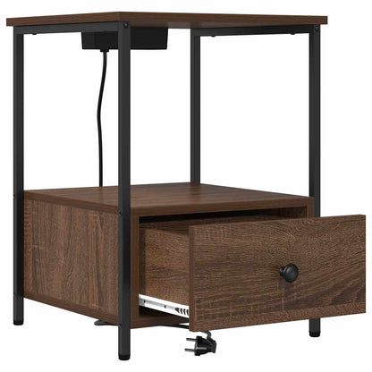 Nachttisch Braun Eichen-Optik 42 x 41 x 56 cm Holzwerkstoff