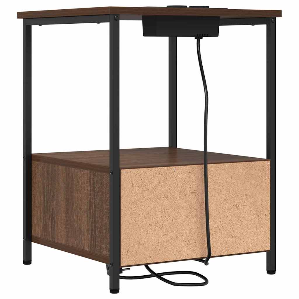 Nachttisch Braun Eichen-Optik 42 x 41 x 56 cm Holzwerkstoff