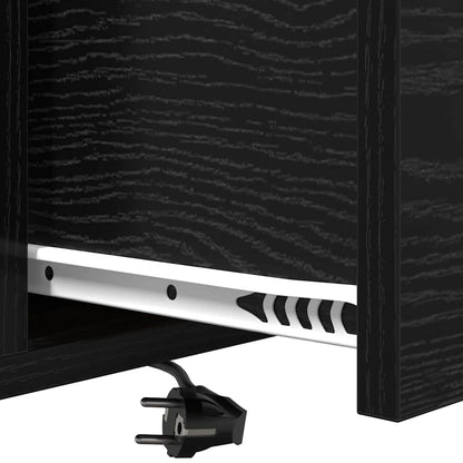 Nachttisch 2 pcs Schwarz Eichen-Optik 40 x 31 x 60 cm