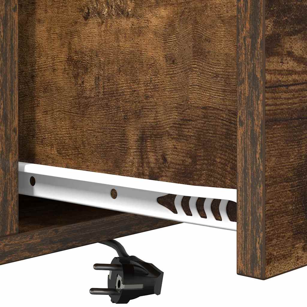 Nachttisch mit Speicher 2 pcs Geräucherte Eiche 40 x 31 x 60 cm