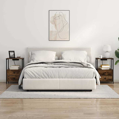 Nachttisch mit Speicher 2 pcs Geräucherte Eiche 40 x 31 x 60 cm