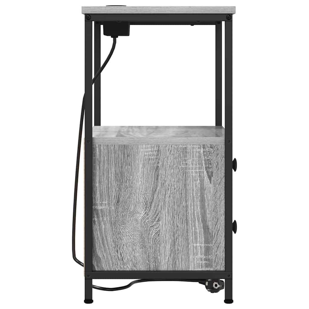 Nachttisch Graues Sonoma 40 x 31 x 60 cm Holzwerkstoff