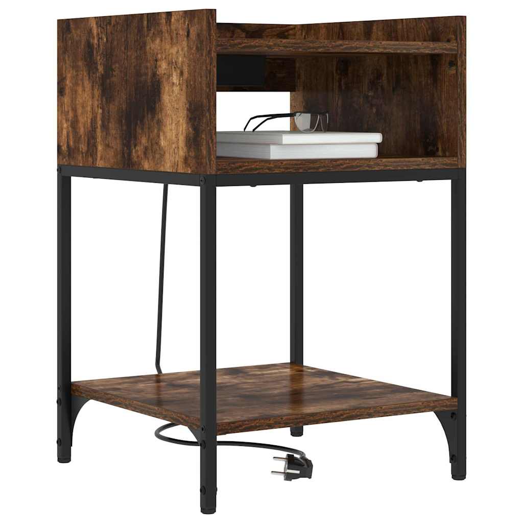 Nachttisch Geräucherte Eiche 40 x 40 x 61 cm Holzwerkstoff