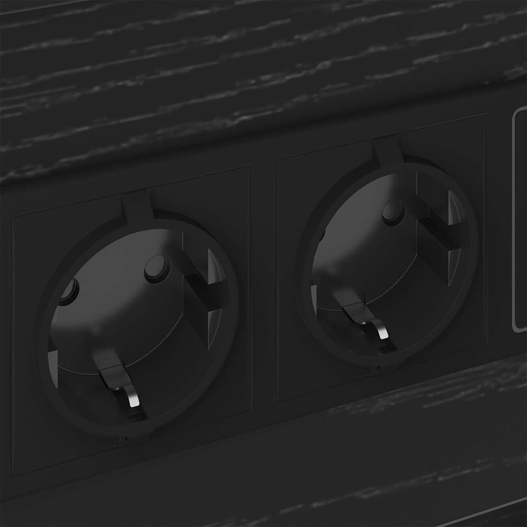 Nachttisch 2 pcs Schwarz Eichen-Optik 40 x 31 x 60 cm