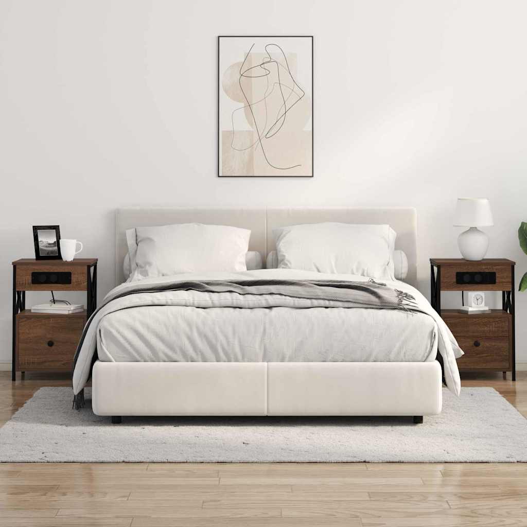 Nachttisch Braun Eichen-Optik 40 x 31 x 60 cm Holzwerkstoff