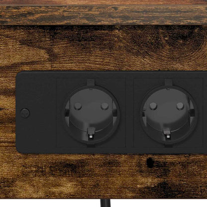 Nachttisch 2 pcs Geräucherte Eiche 41 x 31 x 51 cm