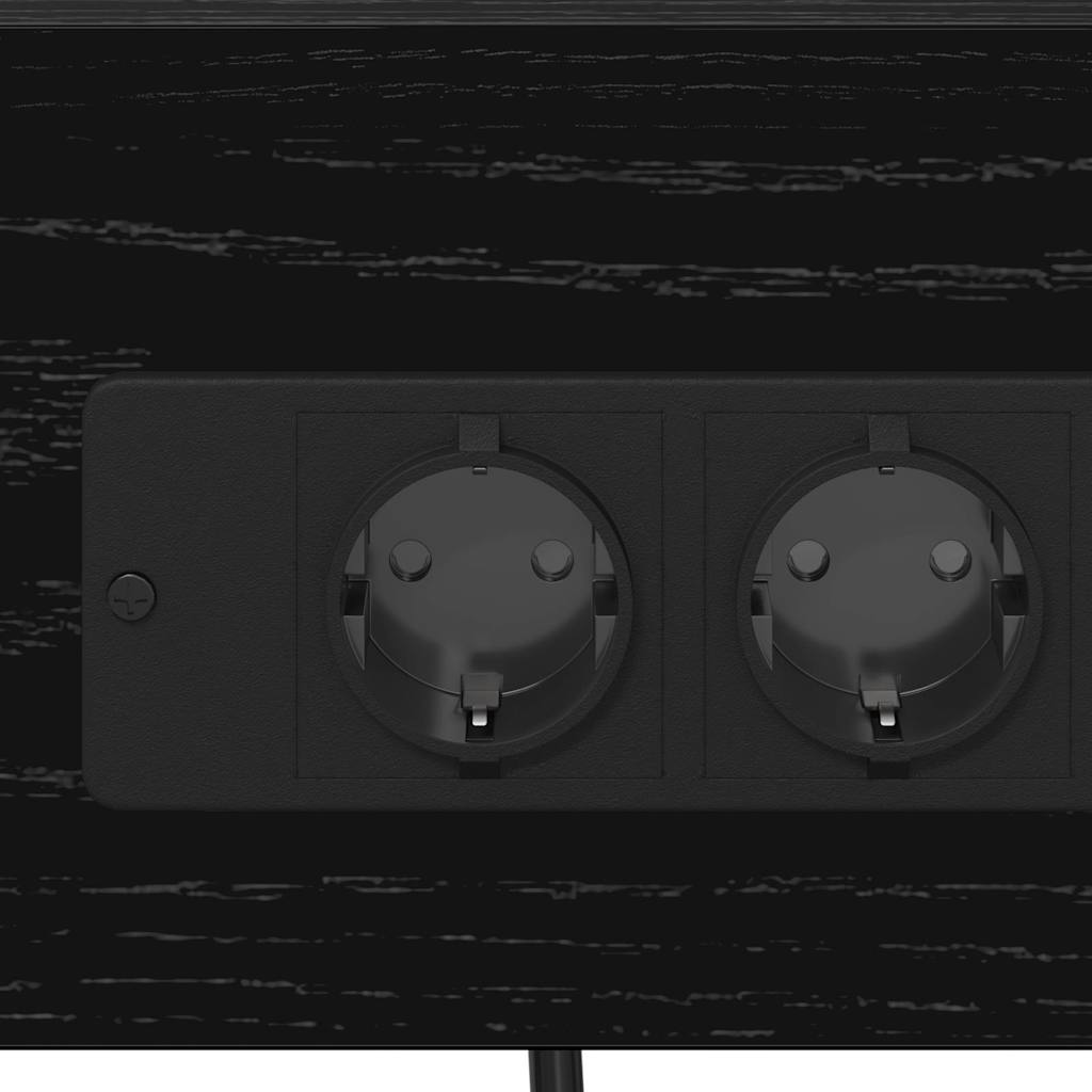 Nachttisch mit Regal 2 pcs Schwarz Eichen-Optik 41 x 31 x 51 cm