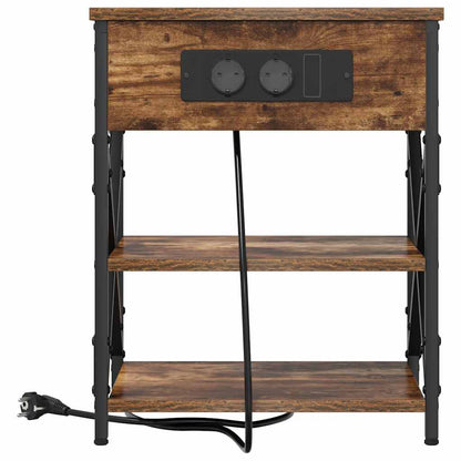 Nachttisch Geräucherte Eiche 41 x 31 x 51 cm Holzwerkstoff