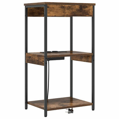 Nachttisch Geräucherte Eiche 41 x 31 x 76 cm Holzwerkstoff