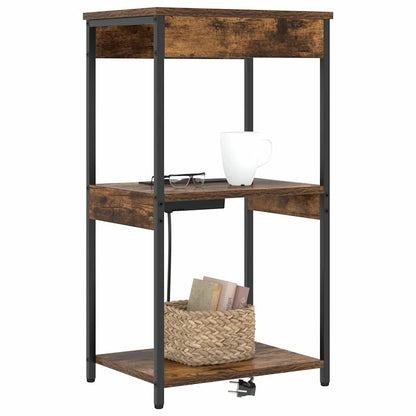 Nachttisch Geräucherte Eiche 41 x 31 x 76 cm Holzwerkstoff