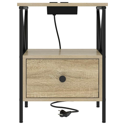 Nachttisch 2 pcs Sonoma-Eiche 41,5 x 40,5 x 55 cm Holzwerkstoff