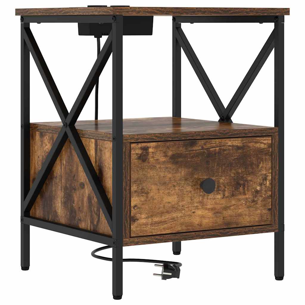 Nachttisch Geräucherte Eiche 41,5 x 40,5 x 55 cm Holzwerkstoff