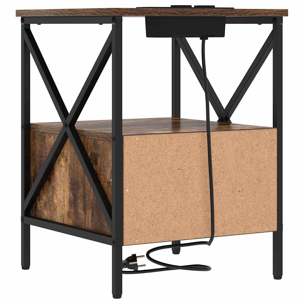 Nachttisch Geräucherte Eiche 41,5 x 40,5 x 55 cm Holzwerkstoff