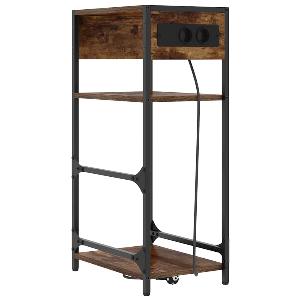 Nachttisch Geräucherte Eiche 40 x 27 x 76 cm Holzwerkstoff