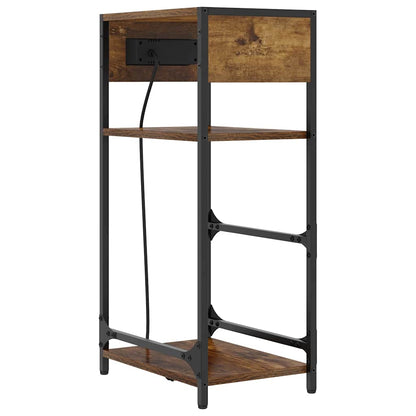 Nachttisch Geräucherte Eiche 40 x 27 x 76 cm Holzwerkstoff