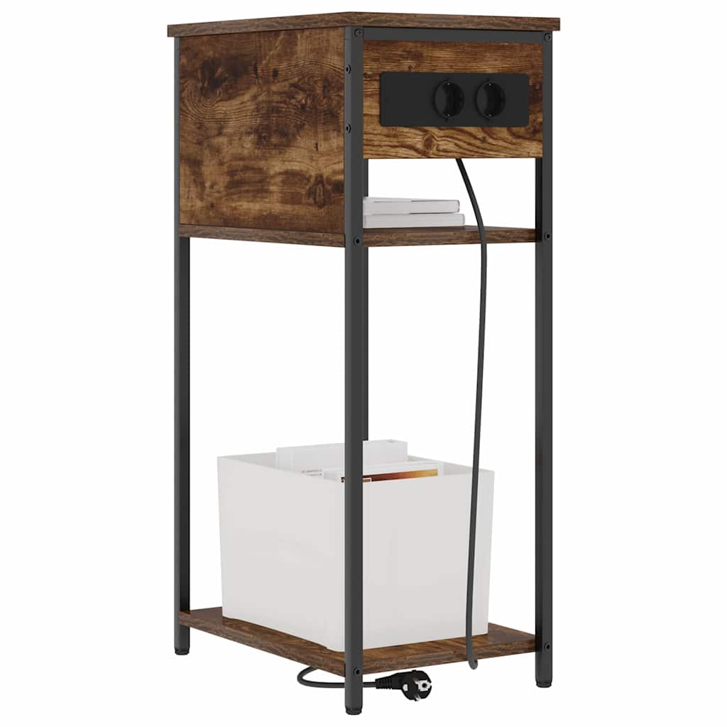 Nachttisch Geräucherte Eiche 41 x 28 x 76 cm Holzwerkstoff