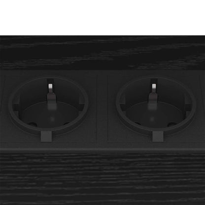 Nachttisch Schwarz Eichen-Optik 38 x 30 x 48 cm Holzwerkstoff