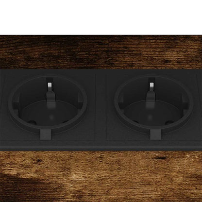 Nachttisch 2 pcs Geräucherte Eiche 38 x 30 x 48 cm