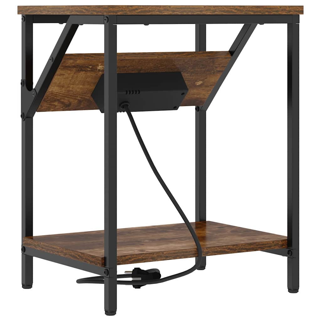 Nachttisch 2 pcs Geräucherte Eiche 38 x 30 x 48 cm