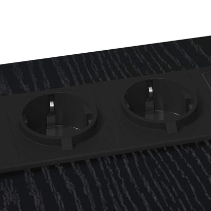 Nachttisch Schwarz Eichen-Optik 41,5 x 26 x 60,5 cm