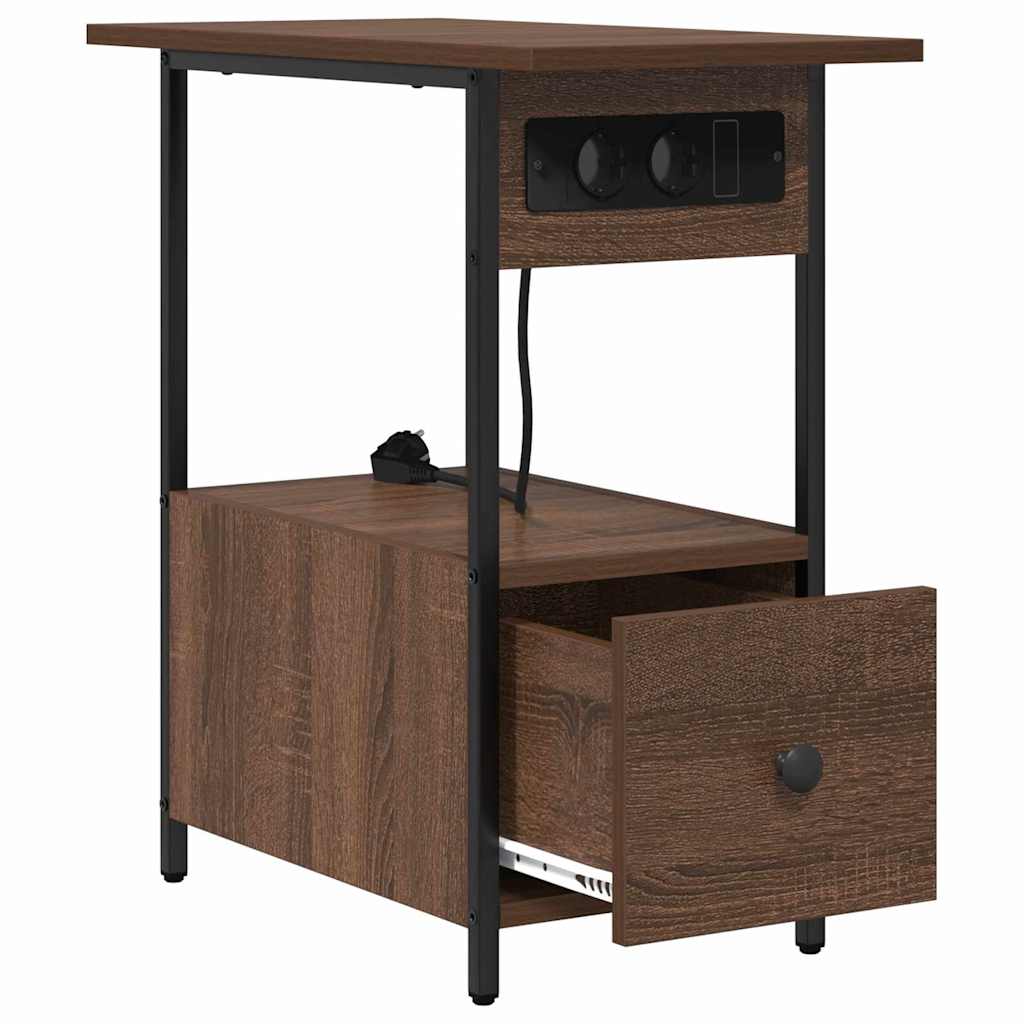 Nachttisch Braun Eichen-Optik 60 x 30 x 61 cm Holzwerkstoff