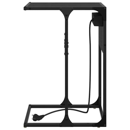 Nachttisch Schwarz Eichen-Optik 41,5 x 26 x 60,5 cm